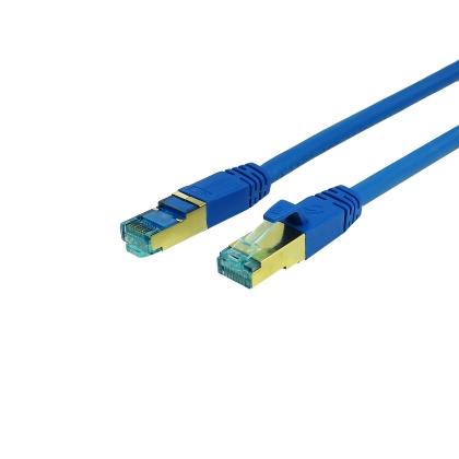 ProfiPatch Patchkabel Cat.8.1 S/FTP RJ45 TPE superflex PiMF LSZH 2000MHz 40GB blau 0,25m