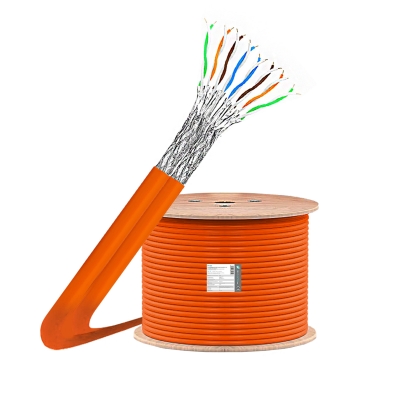 ProfiPatch Netzwerkkabel Verlegekabel Cat.7 S/FTP (PIMF) 1000 Mhz AWG23 Eca Duplex orange 250m