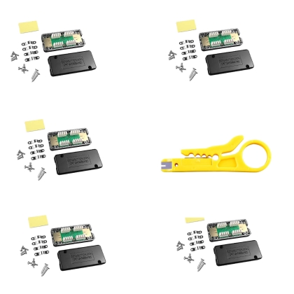 ProfiPatch 5x Netzwerk Verlängerung Verbindungsmodul LSA Verbinder Cat.6A Cat.7 geschirmt