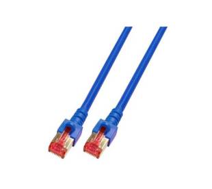 Patchkabel Cat.6 S/FTP RJ45 DSL Ethernet TV Netzwerk LAN 5GB blau 0,15m