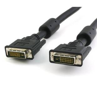 DVI-D Dual-Link Kabel Stecker/Stecker + Ferrit schwarz 15m Techly ICOC-DVI-8115F