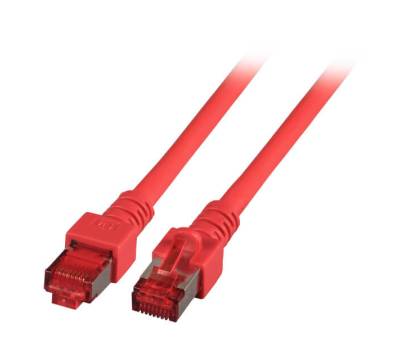 Patchkabel Cat.6 S/FTP RJ45 DSL Ethernet TV Netzwerk LAN 5GB rot 0,15m