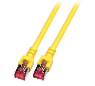Patchkabel Cat.6 S/FTP RJ45 DSL Ethernet TV Netzwerk LAN 5GB gelb 0,25m