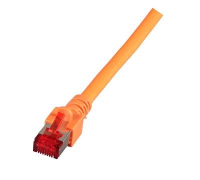 Patchkabel Cat.6 S/FTP RJ45 DSL Ethernet TV Netzwerk LAN 5GB orange 0,25m