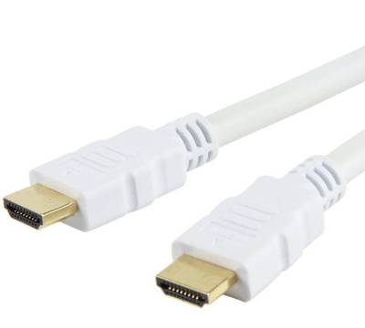 HDMI High Speed mit Ethernet Kabel A/A M/M weiß 10m Techly ICOC-HDMI-4-100WH