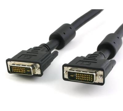 DVI-D Dual-Link Kabel Stecker/Stecker + Ferrit schwarz 5m Techly ICOC-DVI-8150F