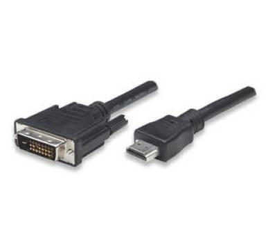 HDMI zu DVI-D Anschlusskabel schwarz 1m Techly ICOC-HDMI-D-010