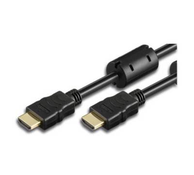 HDMI Kabel High Speed mit Ethernet schwarz mit Ferrit 2m Techly ICOC-HDMI-FR-020