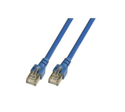 Patchkabel Cat.5e SF/UTP PVC RJ45 DSL Ethernet TV Netzwerk LAN 2,5GB blau 0,5m