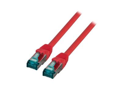 Patchkabel Cat.6A S/FTP LSZH DSL Ethernet TV Netzwerk LAN 10GB rot 1,5m