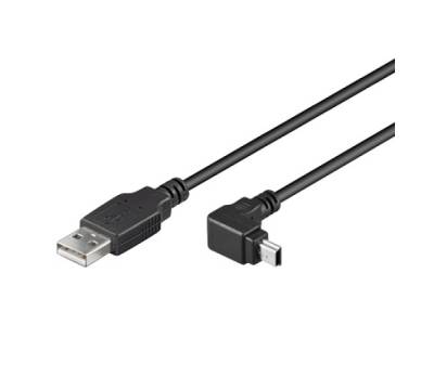 USB 2.0 Anschlusskabel Stecker Typ A - Stecker Mini B 90° gewinkelt Techly ICOC-MUSB-AA-018ANG