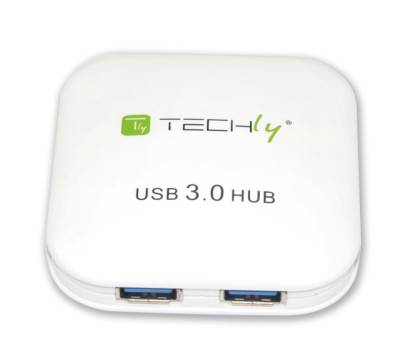 USB 3.0 Super Speed Hub 4-Port Techly IUSB3-HUB4-WH
