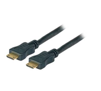 HighSpeed HDMI 1.3 Anschlusskabel mit Ethernet Mini-C Stecker auf Mini-C Stecker schwarz 1m