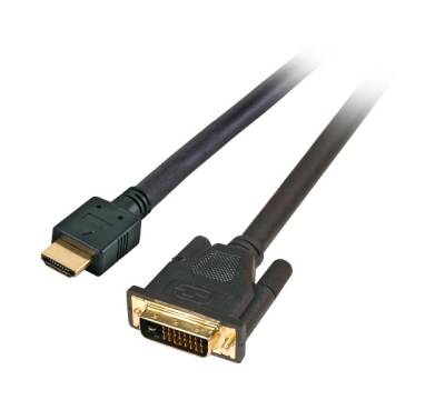 HighSpeed HDMI-DVI Anschlusskabel Full HD HDMI A Stecker auf DVI 24+1 Stecker schwarz 2m