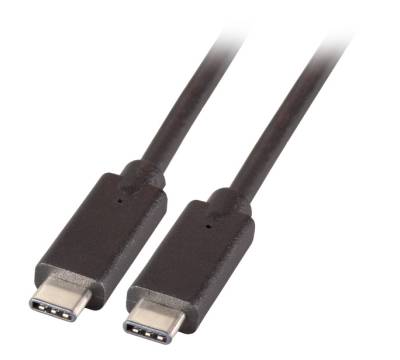 USB 3.2 Gen.1 5Gbit 3A Anschlusskabel USB C Stecker auf USB C Stecker schwarz 0,5m