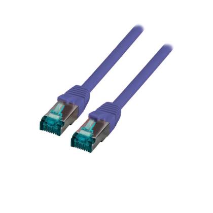 Patchkabel Cat.6A S/FTP LSZH DSL Ethernet TV Netzwerk LAN 10GB lila/violett 0,15m