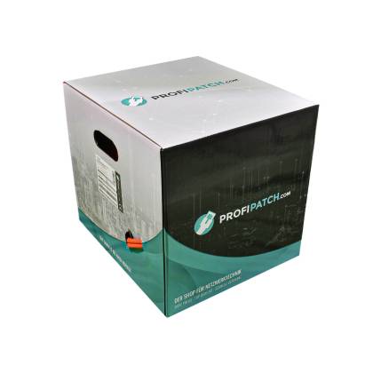 ProfiPatch Pullout-Box Verlegekabel Netzwerkkabel Cat.7 S/FTP(PIMF) 1000Mhz 10GB Duplex 100m