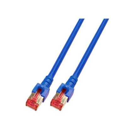 Patchkabel Cat.6 S/FTP RJ45 DSL Ethernet TV Netzwerk LAN 5GB blau 1m
