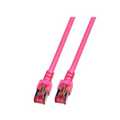 Patchkabel Cat.6 S/FTP RJ45 DSL Ethernet TV Netzwerk LAN 5GB magenta/pink 0,5m