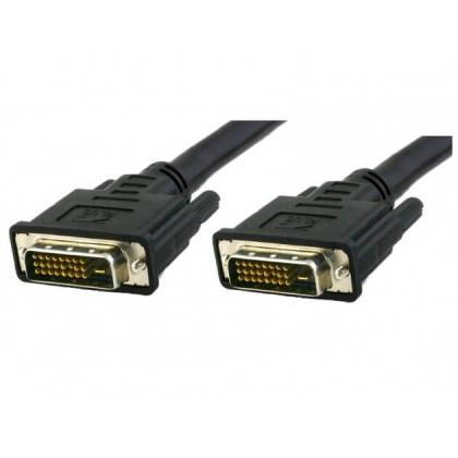 DVI-D Dual-Link Kabel Stecker/Stecker schwarz 1,8m Techly ICOC-DVI-8100