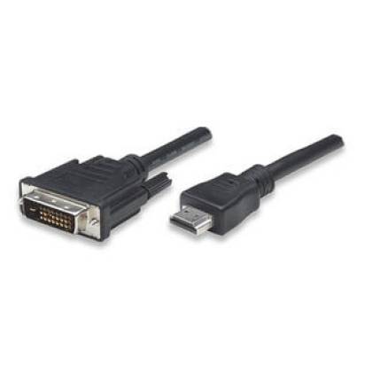 HDMI zu DVI-D Anschlusskabel schwarz 1m Techly ICOC-HDMI-D-010