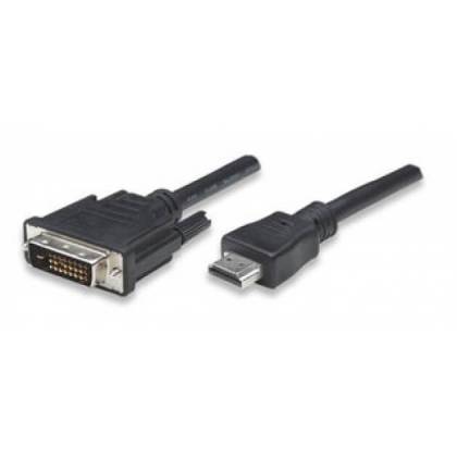 HDMI zu DVI-D Anschlusskabel schwarz 1,8m Techly ICOC-HDMI-D-018
