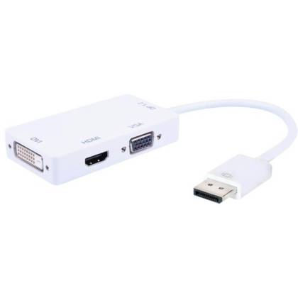 Adapter DisplayPort 1.2 Stecker auf HDMI/DVI/VGA Techly IADAP-DP-COMBOF2