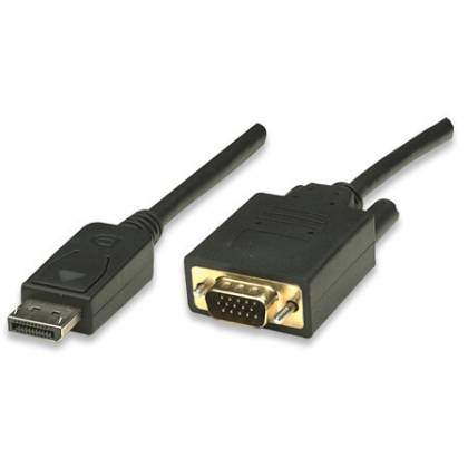 DisplayPort auf VGA Anschlusskabel Schwarz 1,8m Techly ICOC-DSP-V-018