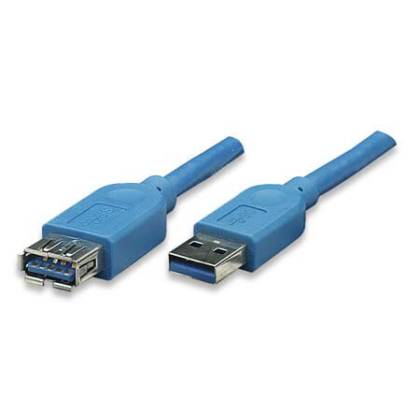 USB3.0 Kabel TypA-Stecker - TypA- Buchse blau 3m Techly ICOC-U3-AA-30-EX
