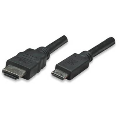 HDMI Kabel HighSpeed mit Ethernet/ Mini HDMI schwarz 5m Techly ICOC-HDMI-B-050