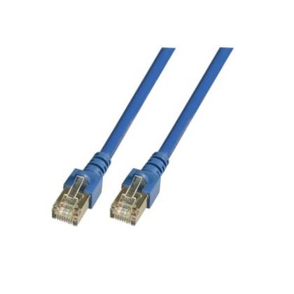 Patchkabel Cat.5e SF/UTP PVC RJ45 DSL Ethernet TV Netzwerk LAN 2,5GB blau 0,5m