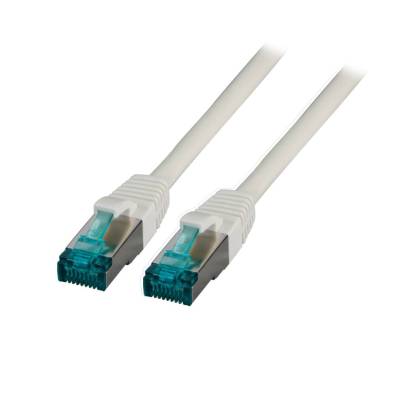 Patchkabel Cat.6A S/FTP LSZH DSL Ethernet TV Netzwerk LAN 10GB grau 0,15m