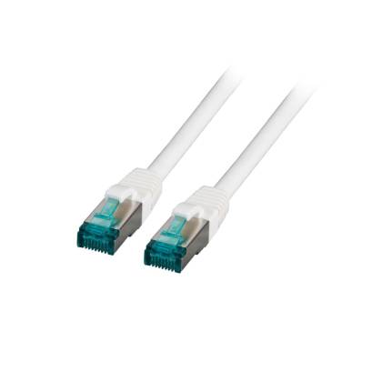 Patchkabel Cat.6A S/FTP LSZH DSL Ethernet TV Netzwerk LAN 10GB weiß 0,5m