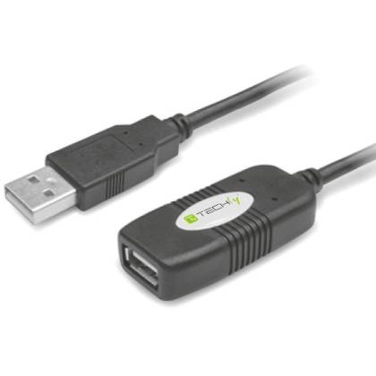 USB 2.0 Aktives Verlängerungskabel, 10 m Techly IUSB-REP10TY