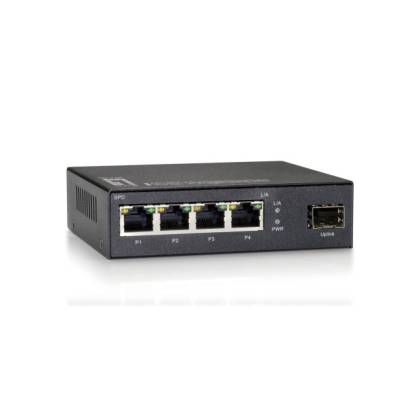 LevelOne 5-Port Gigabit Ethernet Desktop Switch, 1 GE SFP