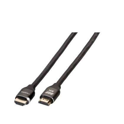 Ultra HighSpeed HDMI 2.1 Kabel mit Ethernet 8K 60Hz Aluminium-Gehäuse A Stecker auf A Stecker schwarz 1m
