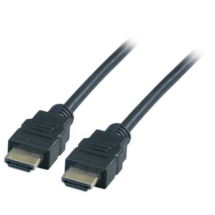 HighSpeed HDMI 1.4 Anschlusskabel Full HD mit Ethernet 4K 30Hz HDMI A Stecker auf HDMI A Stecker schwarz 0,5m