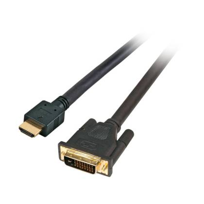 HighSpeed HDMI-DVI Anschlusskabel Full HD HDMI A Stecker auf DVI 24+1 Stecker schwarz 1m | 2m | 3m | 5m