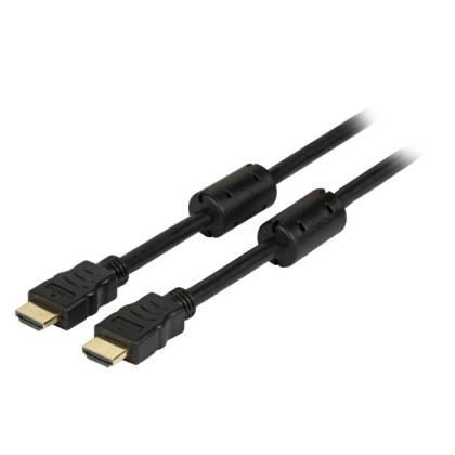 HighSpeed HDMI 1.4 Anschlusskabel mit Ferritkern beidseitig Full HD mit Ethernet 4K2K HDMI A Stecker auf HDMI A Stecker schwarz 1m | 2m | 3m