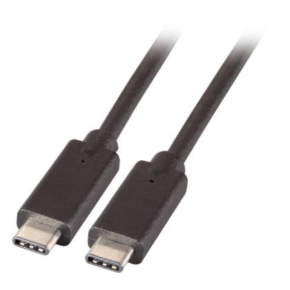USB 3.2 Gen.2x2 20Gbit 5A Anschlusskabel USB C Stecker auf USB C Stecker schwarz 0,5m | 1m