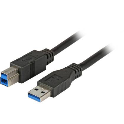 USB3.0 Anschlusskabel A Stecker auf B Stecker schwarz 1m Premium