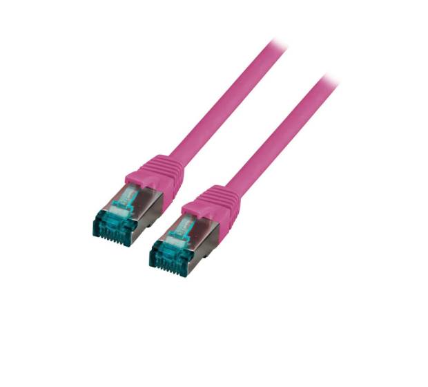 Patchkabel Cat.6A S/FTP LSZH DSL Ethernet TV Netzwerk LAN 10GB magenta/pink 20m