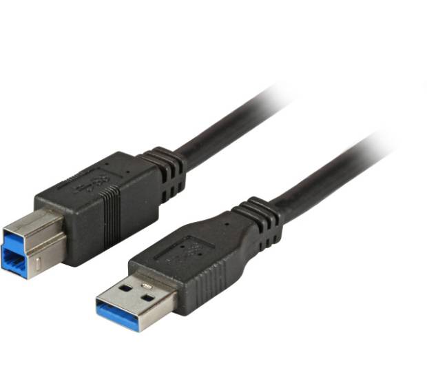 USB 3.0 Anschlusskabel Classic USB A Stecker auf USB B Stecker schwarz 3m