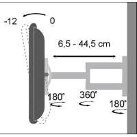 Techly Wandhalterung für LCD TV LED 19"-37" n