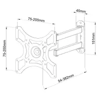 wall bracket for lcd tv led 19 inch - 37 inch tilting 2 join