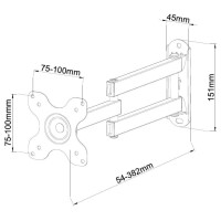 Techly Wandhalterung für LCD TV LED 13" - 30"