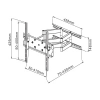 Techly Wandhalterung für LCD TV LED 23" - 55"