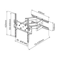 Techly Wandhalterung für LCD TV LED 42" - 70"