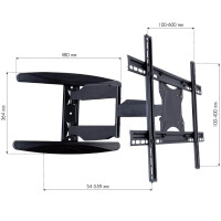 Techly Wandhalterung für LCD TV LED 40" - 65"