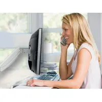 Techly Schreibtischhalterung mit Gasfeder f. 1 LCD TV LED 15